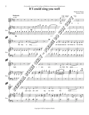 If I Could Sing You Well - Martin - Choral Octavo - SAB Accompanied