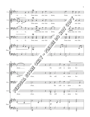 For The Fallen - Sirett - Choral Octavo - TTBB Accompanied