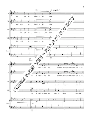 For The Fallen - Sirett - Choral Octavo - TTBB Accompanied