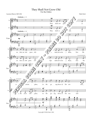 For The Fallen - Sirett - Choral Octavo - 2-Pt Accompanied