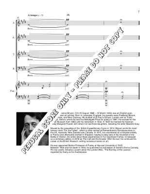 For The Fallen - Sirett - Choral Octavo - SATB Accompanied