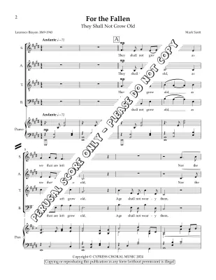 For The Fallen - Sirett - Choral Octavo - SATB Accompanied