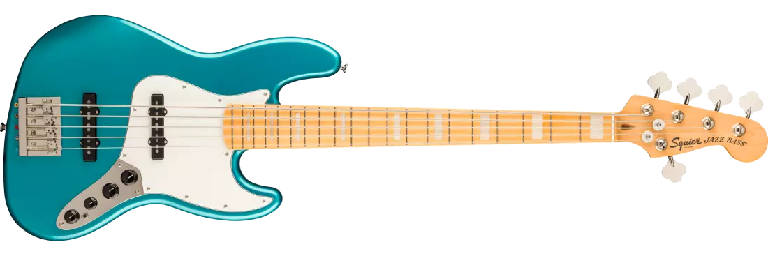 Classic Vibe Active \'70s Jazz Bass V, Maple Fingerboard - Ocean Turquoise