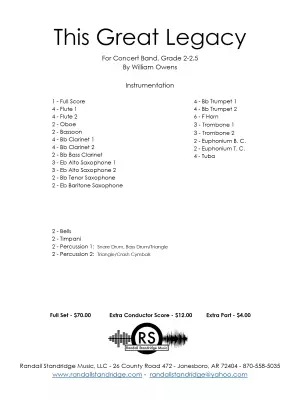 This Great Legacy - Owens - Concert Band - Gr. 2.5