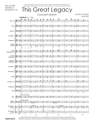 This Great Legacy - Owens - Concert Band - Gr. 2.5