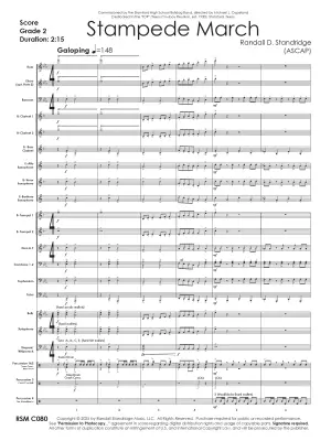 Stampede March - Standrige - Concert Band - Gr. 2