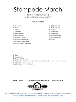 Stampede March - Standrige - Concert Band - Gr. 2