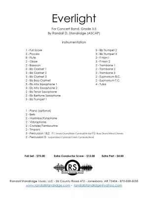 Everlight - Standridge - Concert Band - Gr. 3.5