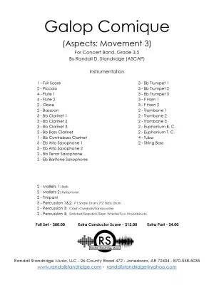 Galop Comique (Aspects: Movement III) - Standridge - Concert Band - Gr. 3.5