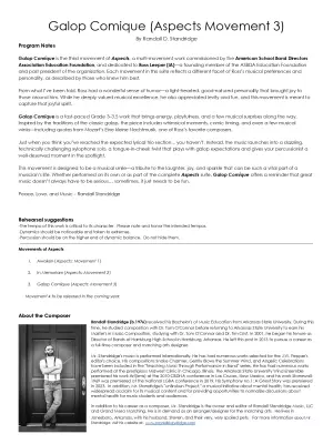 Galop Comique (Aspects: Movement III) - Standridge - Concert Band - Gr. 3.5