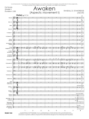 Awaken (Aspects: Movement I) - Standridge - Concert Band - Gr. 3.5