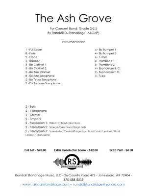 The Ash Grove - Standridge - Concert Band - Gr. 2.5