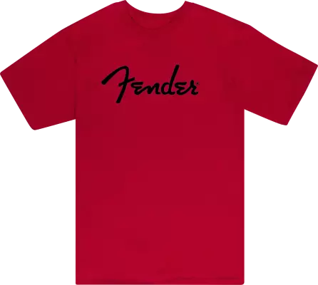 Fender - Fender Spaghetti Logo T-Shirt, Dakota Red - Small