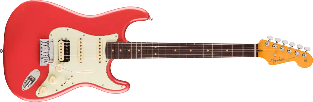 American Ultra Luxe \'60s Stratocaster HSS, Rosewood Fingerboard - Fiesta Red