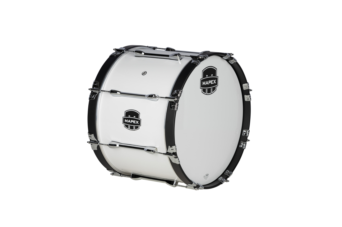 Qualifier Series 18x14\'\' Marching Bass Drum - Snow White