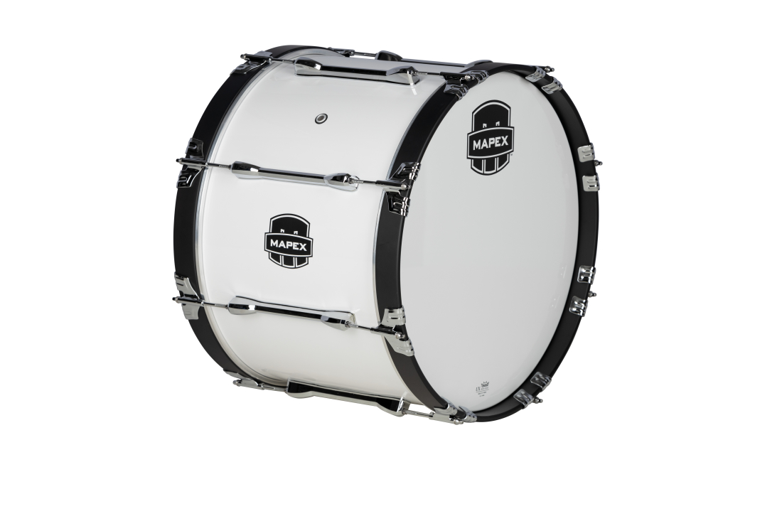 Qualifier Series 20x14\'\' Marching Bass Drum - Snow White