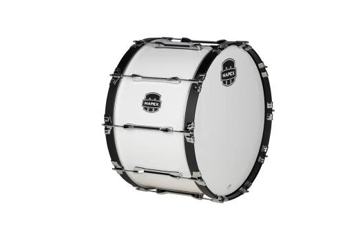 Mapex Marching - Qualifier Series 22x14 Marching Bass Drum - Snow White