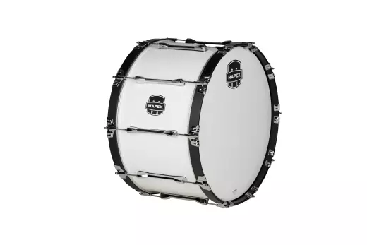 Mapex Marching - Qualifier 22x14 Marching Bass Drum - Snow White