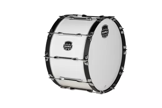 Mapex Marching - Qualifier 24x14 Marching Bass Drum - Snow White