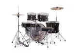 Comet 5-Piece Drum Kit (20,10,12,14,SD) with Cymbals and Hardware - Ebony Yellow Grain