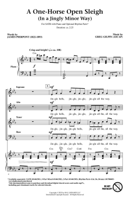 A One-Horse Open Sleigh (In a Jingly Minor Way) - Gilpin - Choral Octavo - SATB Accompanied
