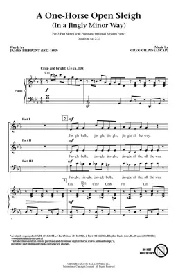 A One-Horse Open Sleigh (In a Jingly Minor Way) - Gilpin - Choral Octavo - 3-Pt Mixed Accompanied