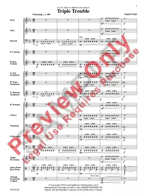 Triple Trouble - Sault - Concert Band - Gr. 2