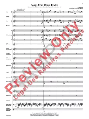 Songs from Down Under - Bobrowitz - Concert Band - Gr. 3.5