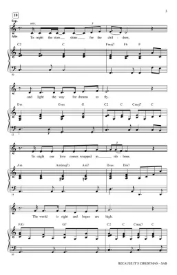 Because It\'s Christmas (For All the Children) - Manilow/Huff - Choral Octavo - SAB Accompanied