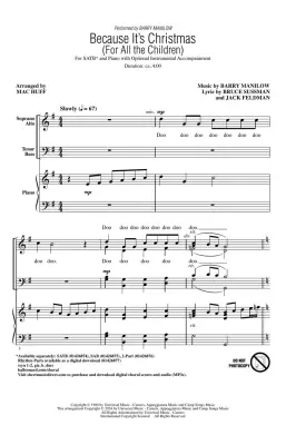 Because It\'s Christmas (For All the Children) - Manilow/Huff - Choral Octavo - SATB Accompanied