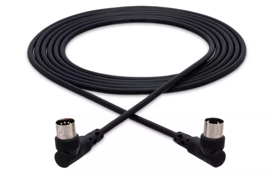 Right Angle, MIDI Cable - 10 foot