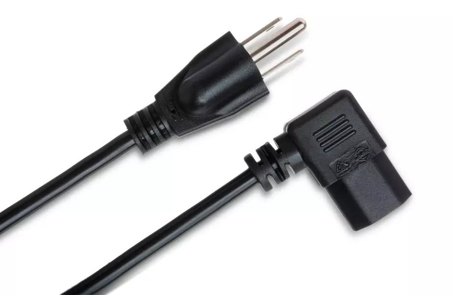 Right Angle, Power Cord, Grounded, 8 Ft.