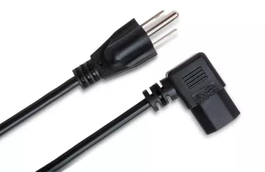 Hosa - Right Angle, Power Cord, Grounded, 8 Ft.