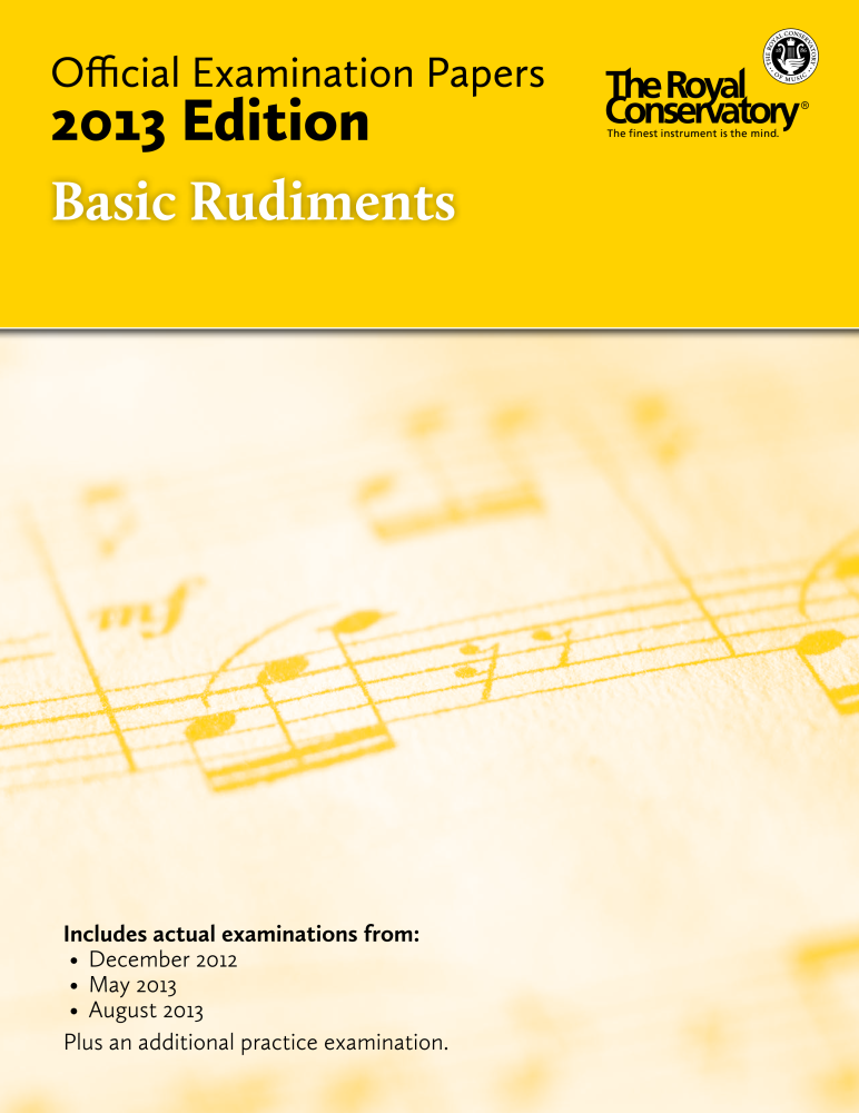 RCM Official Examination Papers: Basic Rudiments - 2013 Edition