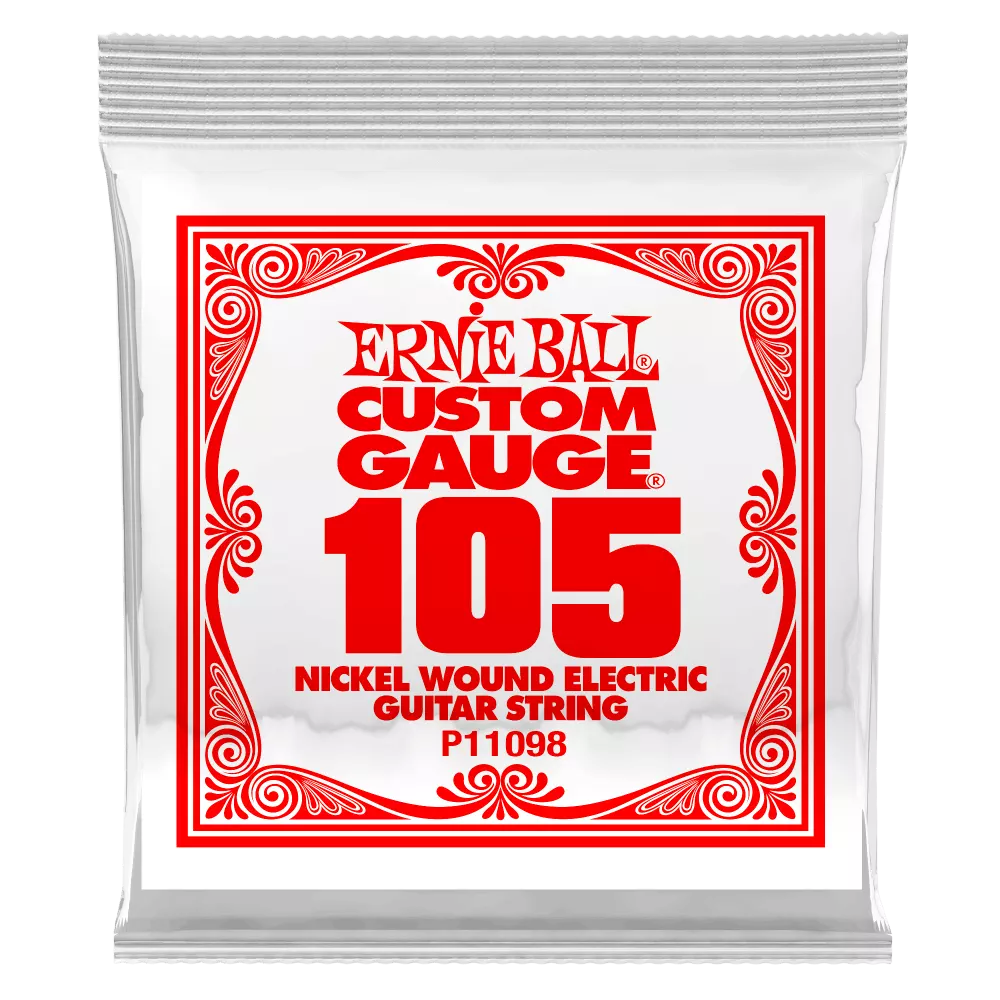 Extra Long Nickel Wound Electric Electric Guitar String - .105 (Single)