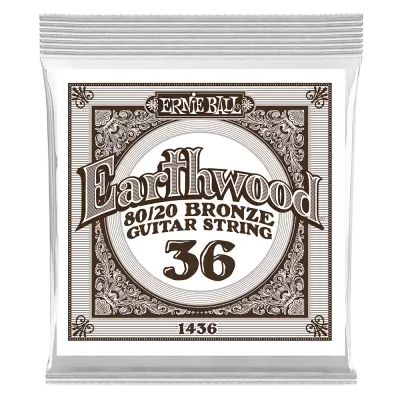Earthwood 80/20 Bronze Acoustic Guitar String - .036 (Single)