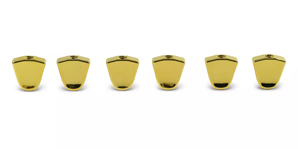 Button Set for Revolution Series and Plus Series Tuning Machines - Metal Keystone Gold