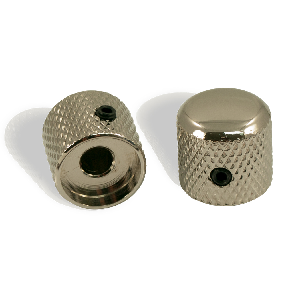 Brass Dome Knob with 1/4\'\' Internal Diameter - Nickel (2 Pack)