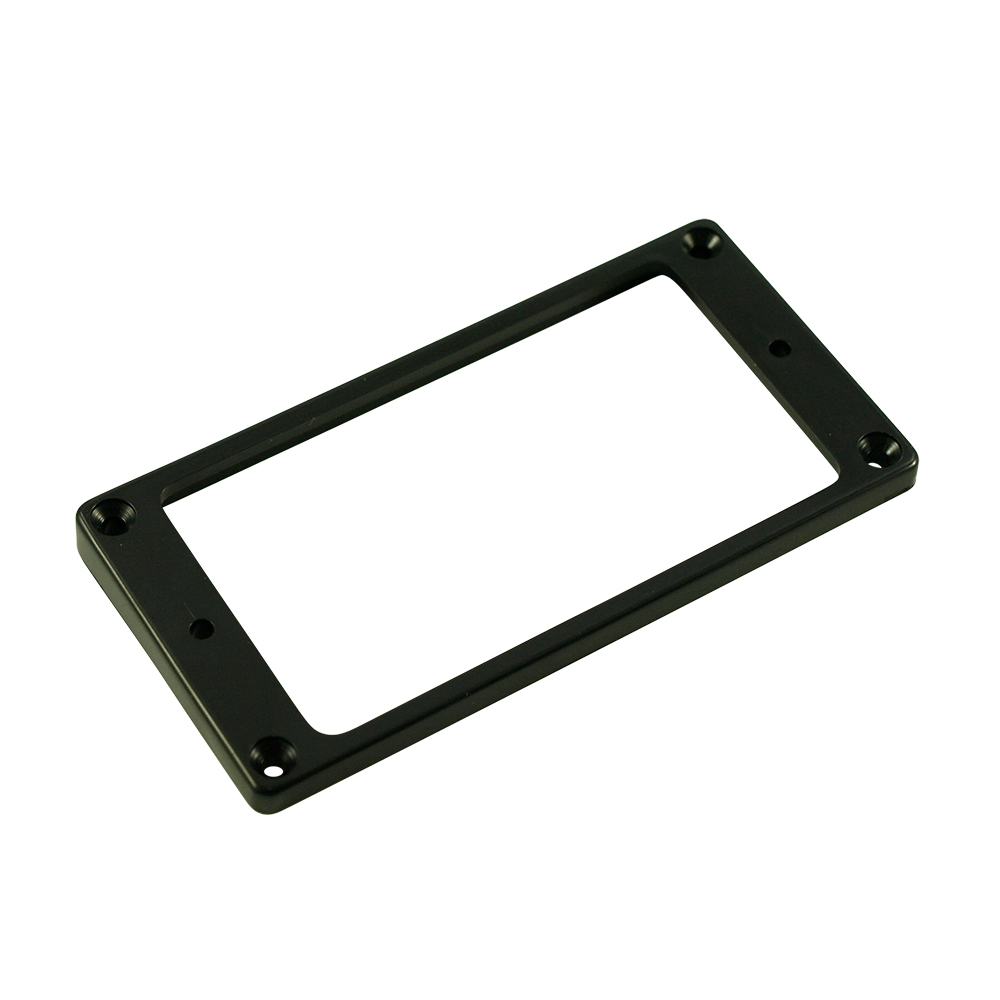 Flat Plastic Humbucker Pickup Mounting Ring, Medium - Black