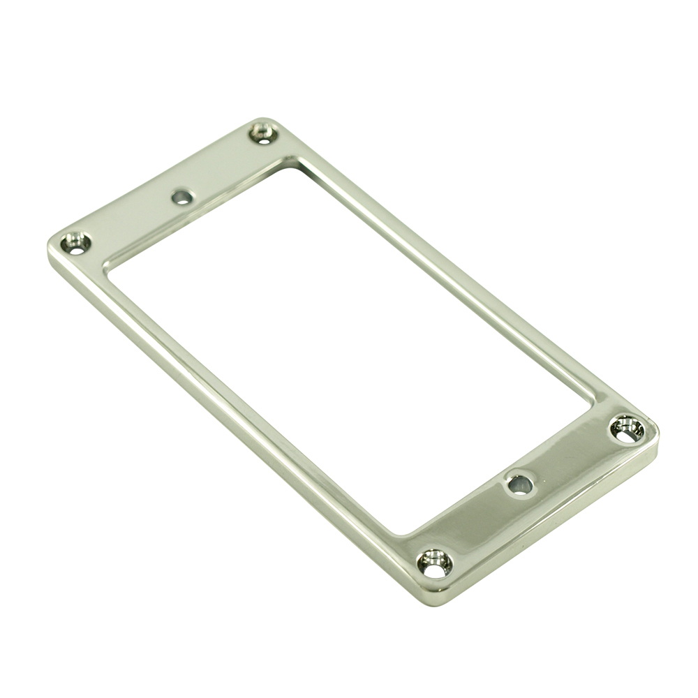 Flat Metal Humbucker Pickup Mounting Ring, Low - Chrome