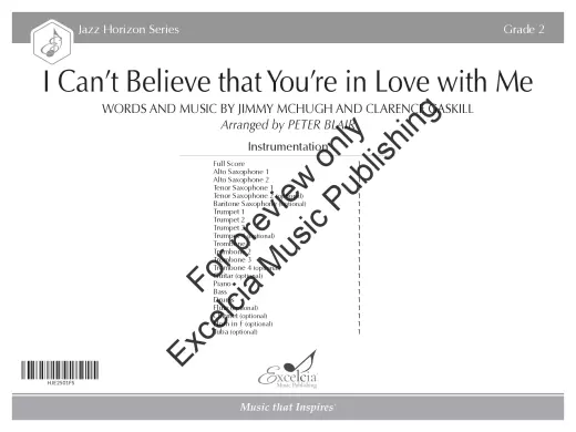 I Can\'t Believe that You\'re in Love with Me - McHugh/Gaskill/Blair - Jazz Ensemble - Gr. 2