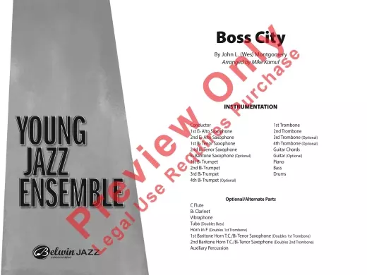 Boss City - Montgomery/Kamuf - Jazz Ensemble - Gr. 2.5