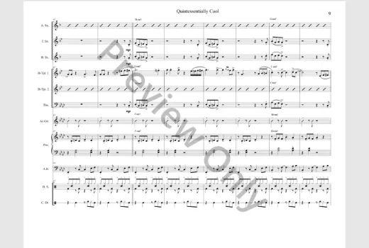 Quintessentially Cool - Turner - Jazz Ensemble - Gr. 4