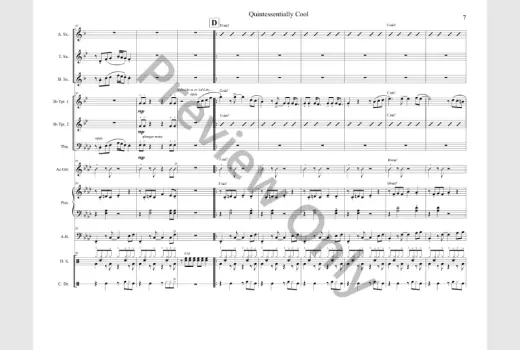 Quintessentially Cool - Turner - Jazz Ensemble - Gr. 4