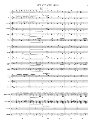Dead Man\'s March - Standridge - Concert Band - Gr. 1.5