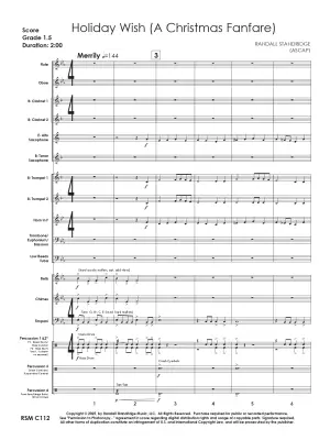 Holiday Wish: a Christmas Fanfare - Standridge - Concert Band - Gr. 1.5