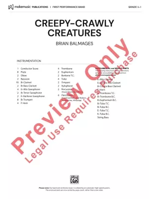 Creepy-Crawly Creatures - Balmages - Concert Band - Gr. 0.5