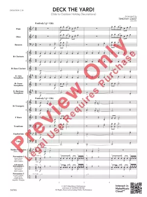 Deck the Yard! Ode to Outdoor Holiday Decorations - Loest - Concert Band - Gr. 1.5