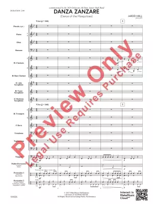 Danza Zanzare: Dance of the Mosquitoes - Hall - Concert Band - Gr. 2