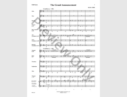 The Grand Announcement - Choi - Concert Band - Gr. 2